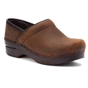 Classic brown Dansko clogs 36